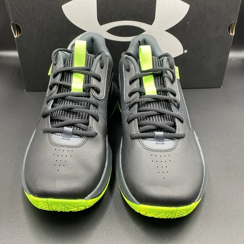 Under Armour Lockdown 7 Shoes Mens Sz 12 Black/Neon‎ Green Sneakers 3028512-006